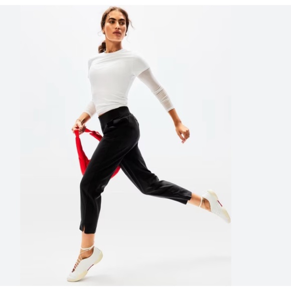 ATHLETA Brooklyn Ankle Pant Mid Rise Size 8 Black - Picture 3 of 12